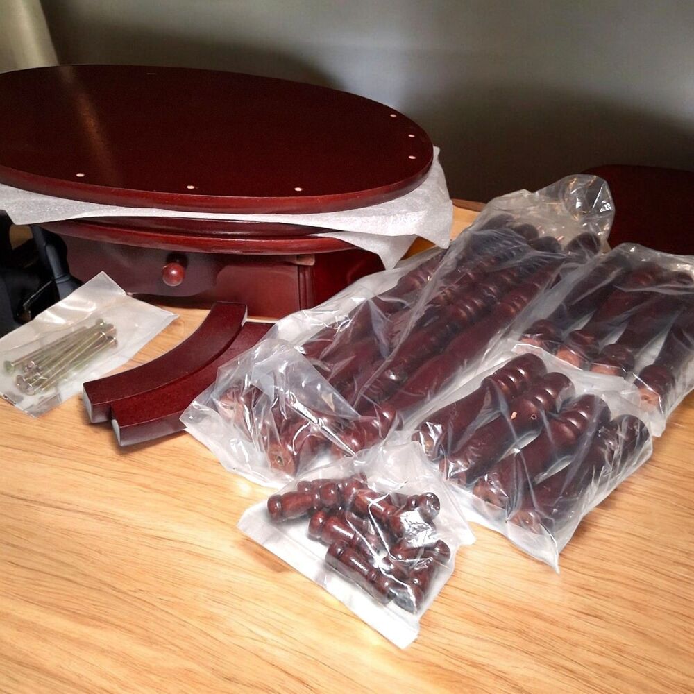 Vintage Wooden 3-Tier Telephone Table – Cherry Finish • Classic Turned Wood...